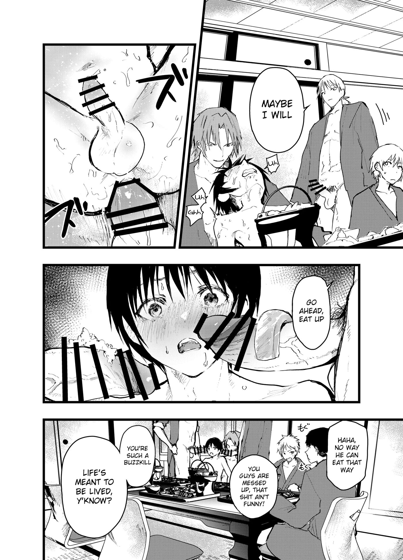 Mesu Ochi Onsen Gasshuku! Dosukebe Inran Renzoku Zecchou! [yaoi] Chapter 1000 Page 63